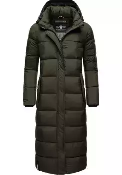 Стеганое пальто Navahoo "Isalie", классическое зимнее пальто со съемным капюшоном, зеленый