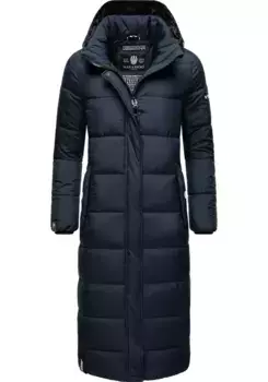 Стеганое пальто Navahoo "Isalie", классическое зимнее пальто со съемным капюшоном, синий