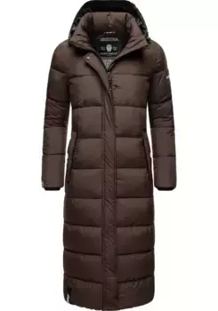 Стеганое пальто Navahoo "Isalie", классическое зимнее пальто со съемным капюшоном, коричневый