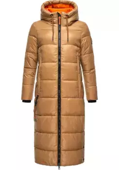 Стеганое пальто Наваху "Schmuseengel", зимняя стеганая куртка на теплой подкладке с контрастными деталями Navahoo, цвет Camelfarben