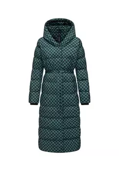 Стеганое пальто Niara Long Print Ragwear, цвет Ocean Green
