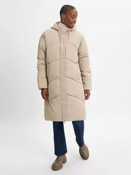 Стеганое пальто нмтенна Noisy May, бежевый