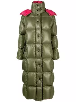 Стеганое пальто Parnaiba с нашивкой-логотипом Moncler, зеленый