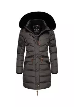 Стеганое пальто Паула NAVAHOO, цвет Anthracite With Black Fur