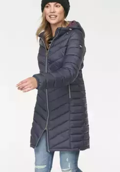 Стеганое пальто Polarino, очень легкое, но отлично сохраняет тепло, цвет морской волны
