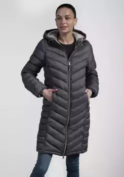 Стеганое пальто Polarino, очень легкое, но отлично сохраняет тепло, антрацит