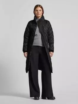Стеганое пальто прямого кроя с поясом s.Oliver BLACK LABEL, черный