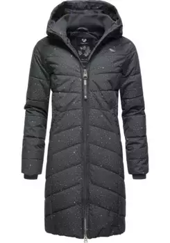 Стеганое пальто Ragwear "Dizzie Coat Print", стильная стеганая зимняя парка с капюшоном, серый