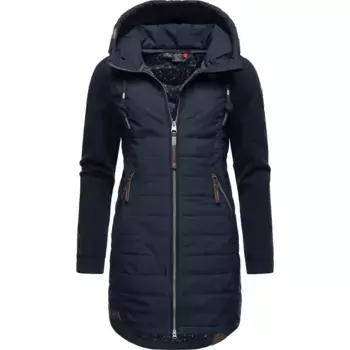 Стеганое пальто Ragwear "Lucinda Long", пальто из современного микса материалов с капюшоном, цвет морской волны