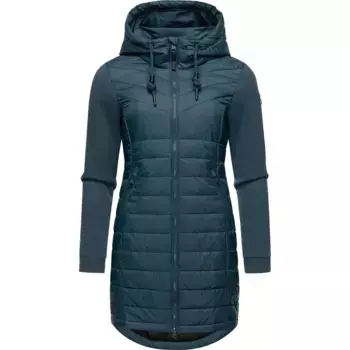 Стеганое пальто Ragwear "Lucinda Long", пальто из современного микса материалов с капюшоном, цвет Petrol