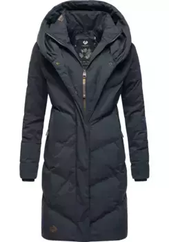 Стеганое пальто Ragwear "Наталка", стильная, стеганая зимняя парка с капюшоном на подкладке, синий