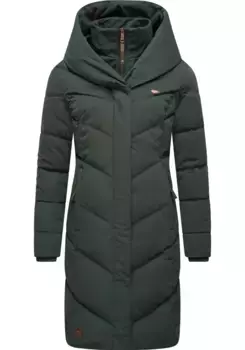 Стеганое пальто Ragwear "Наталка", стильная, стеганая зимняя парка с капюшоном на подкладке, зеленый