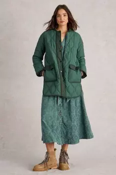Стеганое пальто Raya White Stuff, зеленый