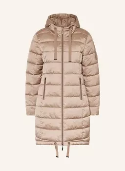 Стеганое пальто с драгоценными камнями monari, тауп