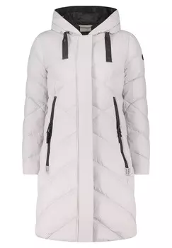 Стеганое пальто с капюшоном Amber & June, серый