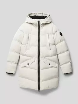 Стеганое пальто с капюшоном модель "Айсе" CARS JEANS, молочный