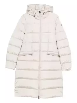 Стеганое пальто с капюшоном MONCLER, нейтральный