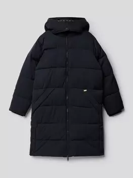 Стеганое пальто с капюшоном Scotch & Soda, черный