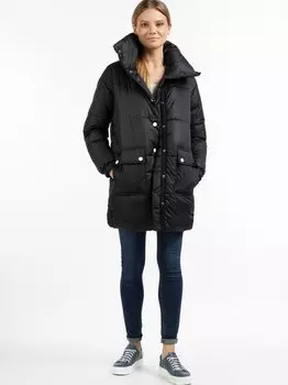 Стеганое пальто с подкладкой Dreimaster, черный