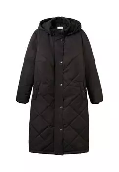 Стеганое пальто со съемным капюшоном sheego, черный