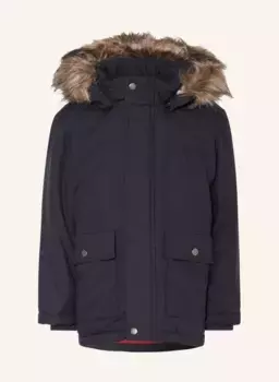 Стеганое пальто со съемным капюшоном Name It, синий