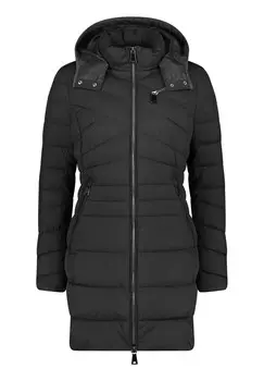 Стеганое пальто со съемным капюшоном Gil Bret, черный
