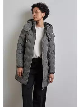 Стеганое пальто Street One Steppmantel, серый