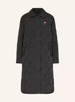 Стеганое пальто Tommy Jeans, черный