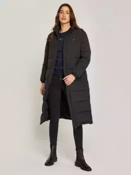 Стеганое пальто Tommy Jeans "TJW MAXI ESSENTIAL PUFFER", длина макси, черный