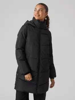 Стеганое пальто Vero Moda Steppmantel, черный