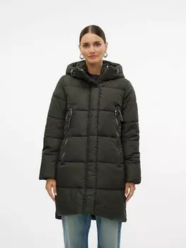 Стеганое пальто Vero Moda Steppmantel Nova, зеленый