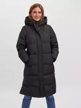 Стеганое пальто Vero Moda "VMERICAHOLLY LONG DOWN JACKET", черный