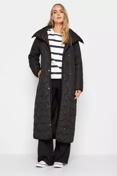 Стеганое пальто в луковый узор Long Tall Sally, черный