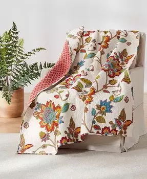 Стеганое плед Clementine Spring, 50 x 60 дюймов Levtex, мультиколор