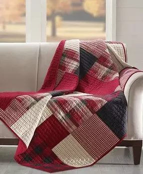 Стеганое покрывало в стиле пэчворк, 50 x 70 дюймов Woolrich, бежевый