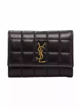 Стеганое портмоне Cassandre Matelasse Saint Laurent, черный