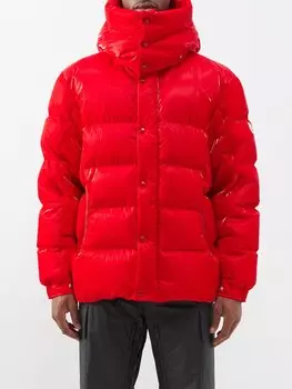 Стеганое пуховик verdon из рипстопа Moncler, красный