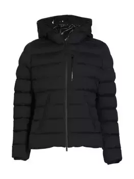 Стеганое пуховое пальто Herbe Moncler, черный