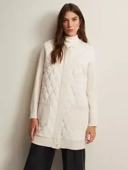 Стеганое вязаное пальто Zadie Phase Eight, зимний белый