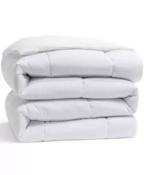 Стеганое всесезонное альтернативное одеяло премиум-класса на гусином пуху с угловыми язычками — Twin XL, 68 дюймов X 92 дюйма Clara Clark, белый