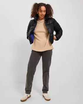 Стеганое женское пальто Jack & Jones, черный