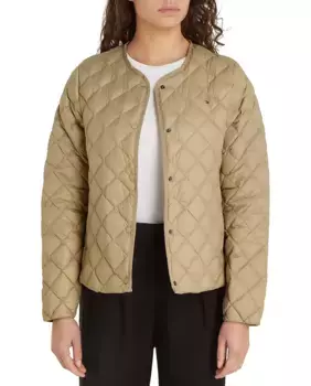 Стеганое женское пальто на пуговицах Tommy Hilfiger, бежевый