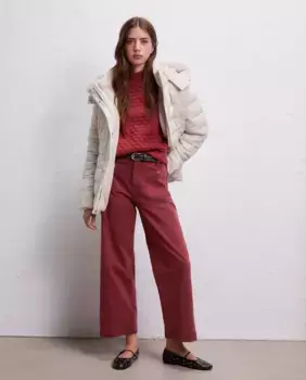 Стеганое женское пальто с капюшоном и подкладкой Easy Wear, бежевый