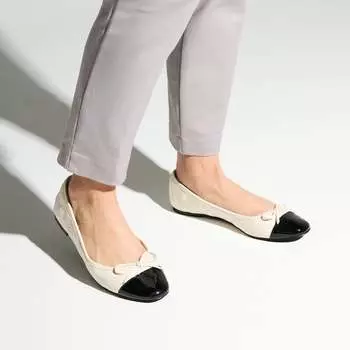 Стеганые балетки Sadie из костяной кожи Yosi Samra, цвет bone