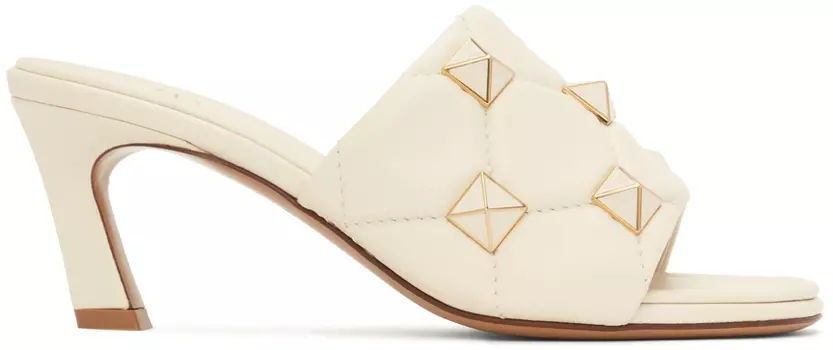 Стеганые босоножки на каблуке Off-White Valentino Garavani