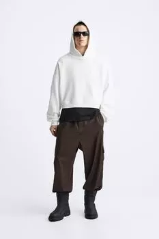 Стеганые ботинки ZARA, черный