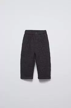 Стеганые брюки ZARA, темно-синий