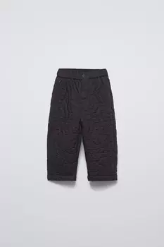 Стеганые брюки ZARA, темно-синий