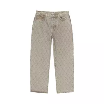 Стеганые джинсы Stussy Big Ol из денима Винтажный потертый