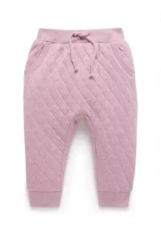 Стеганые джоггеры Purebaby, розовый